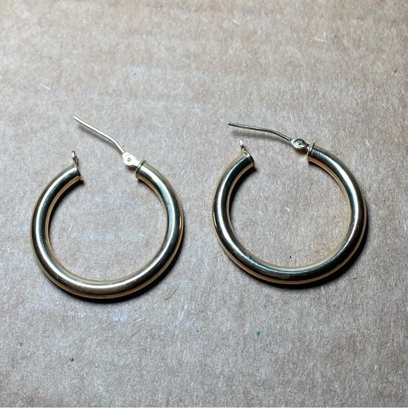 14K Yellow Gold Hoops